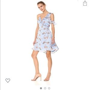 Astr floral wrap mini dress